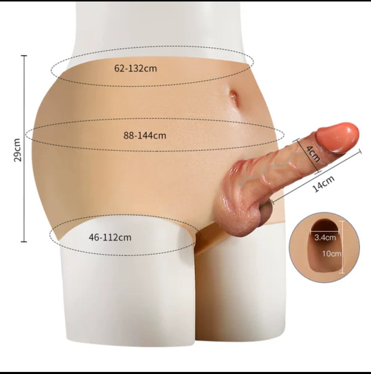 Strap-On Harness with Hollow Dong