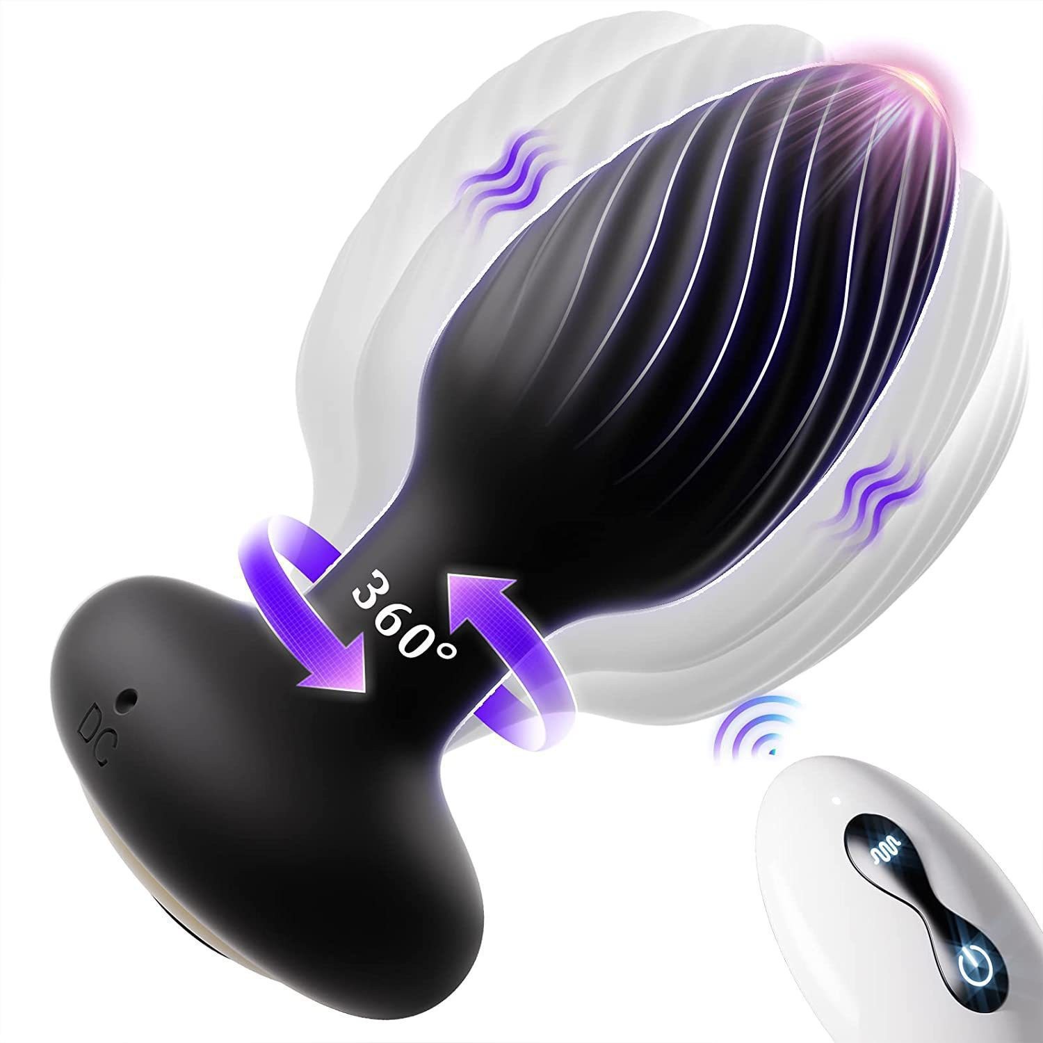Wireless 360° Rotating Remote Anal Plug